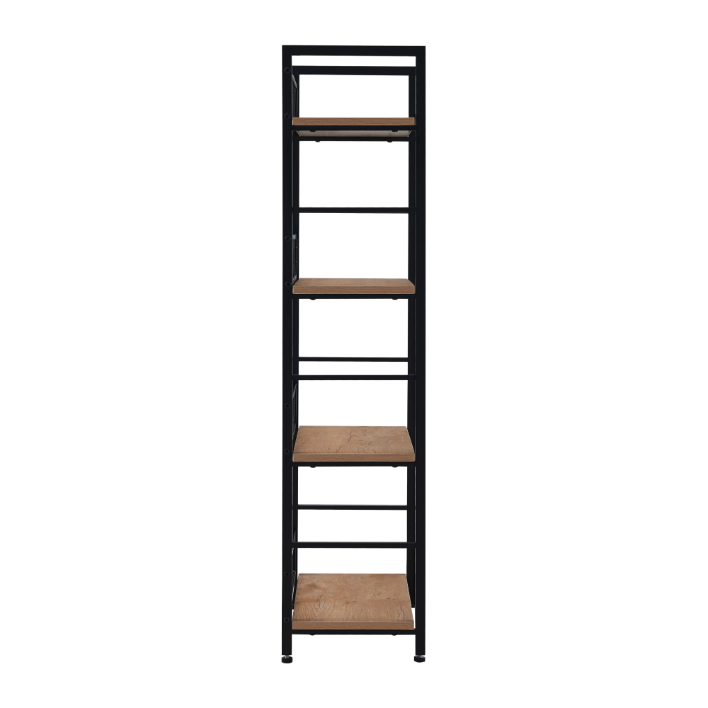 Etajera KELER, negru / stejar