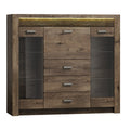 Comoda cu vitrina INFINITY 08, frasin inchis