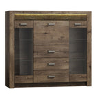 Comoda cu vitrina INFINITY 08, frasin inchis