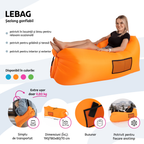 Geanta scaun gonflabila LEBAG, roz