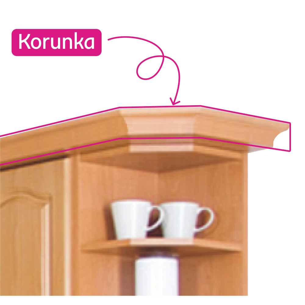 Dulap bucatarie Coroana/plinta decorativa pentru linia LORA NEW LC KLASIK, vedere 2