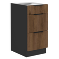 Dulap inferior MENZO 40 D 3S BB, nuc okapi/negru
