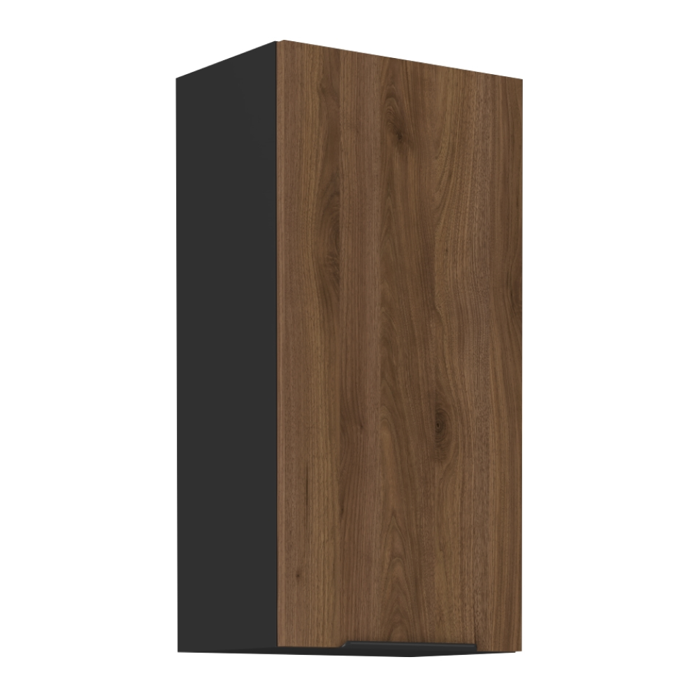 Dulap superior MENZO 45 G-90 1F, nuc okapi/negru