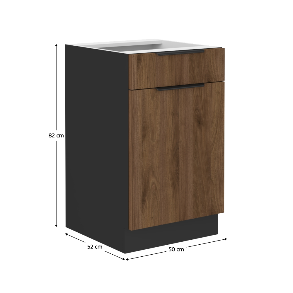 Dulap bucatarie modular MENZO 50 D 1F 1S BB, vedere 3
