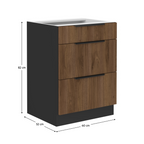 Dulap bucatarie modular MENZO 60 D 3S BB, vedere 3