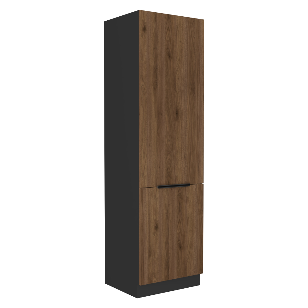 Dulap inalt MENZO 60 DK-210 2F, nuc okapi/negru
