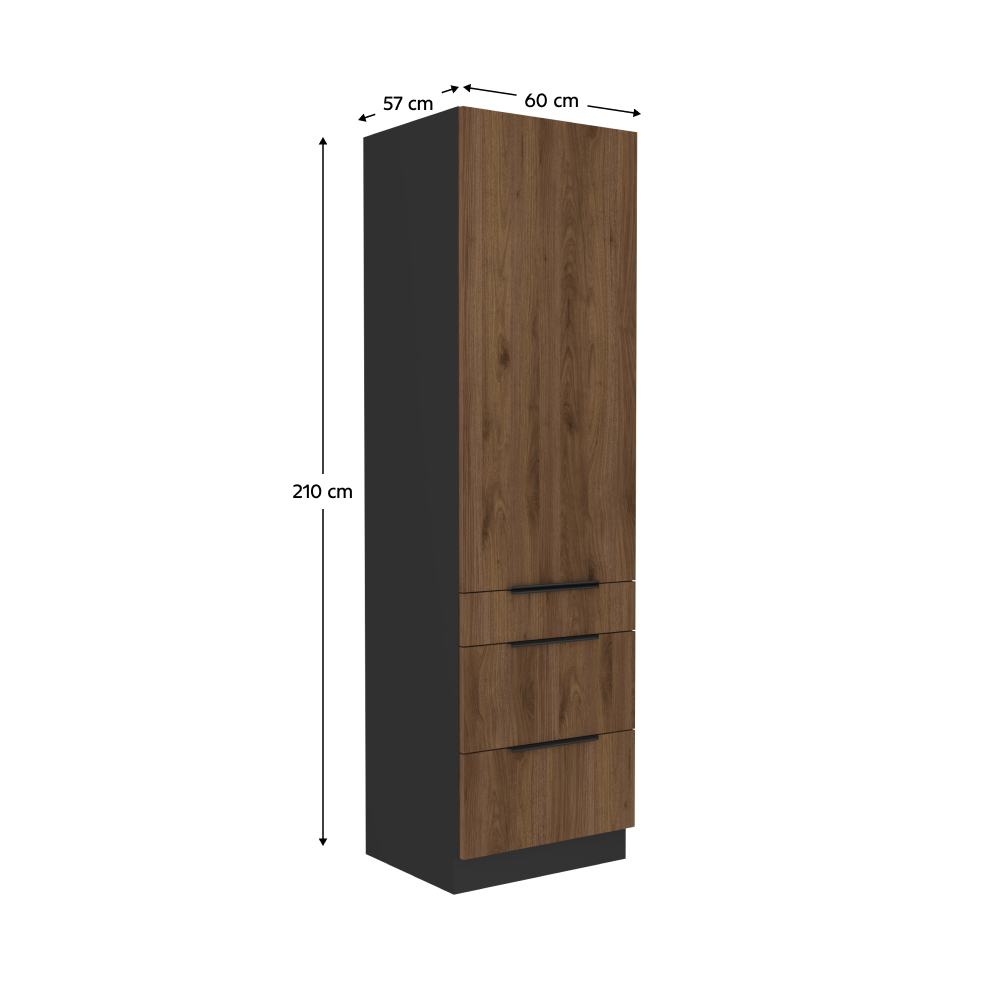 Dulap bucatarie modular MENZO 60 DKS-210 3S1F, vedere 3