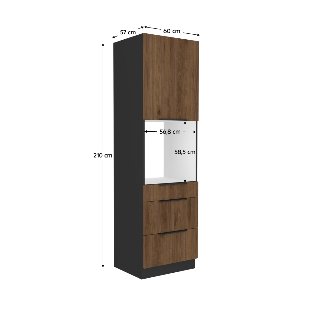 Dulap bucatarie modular MENZO 60 DPS-210 3S1F, vedere 3