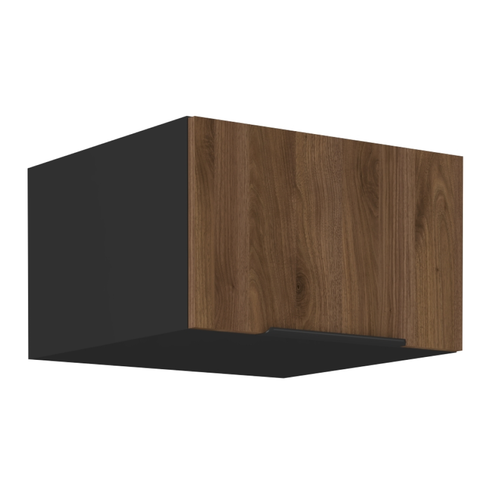 Dulap superior MENZO 60 NAGU-36 1F, nuc okapi/negru
