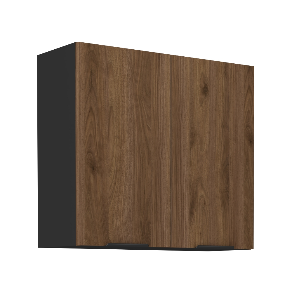 Dulap superior MENZO 80 G-72 2F, nuc okapi/negru