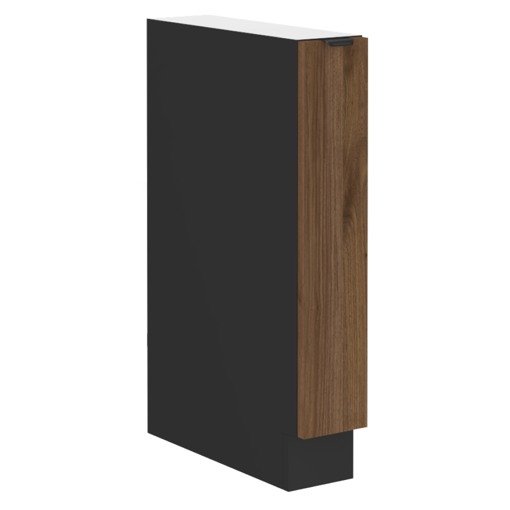Dulap inferior cu cos incorporat MENZO 15 D CARGO BB, nuc okapi/negru