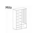 Set hol MILO, stejar atisan / negru