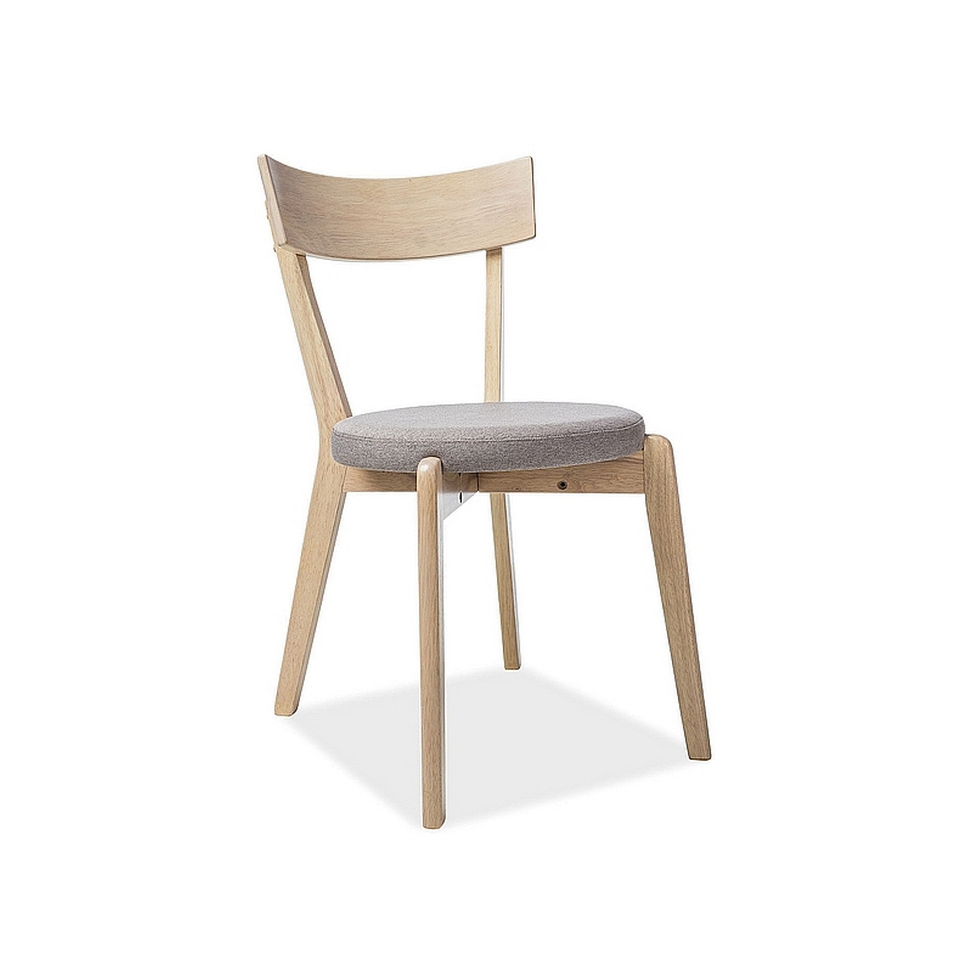 Scaun living Nelson, gri/stejar