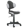 Scaun tapitat Q-G2, negru/gri