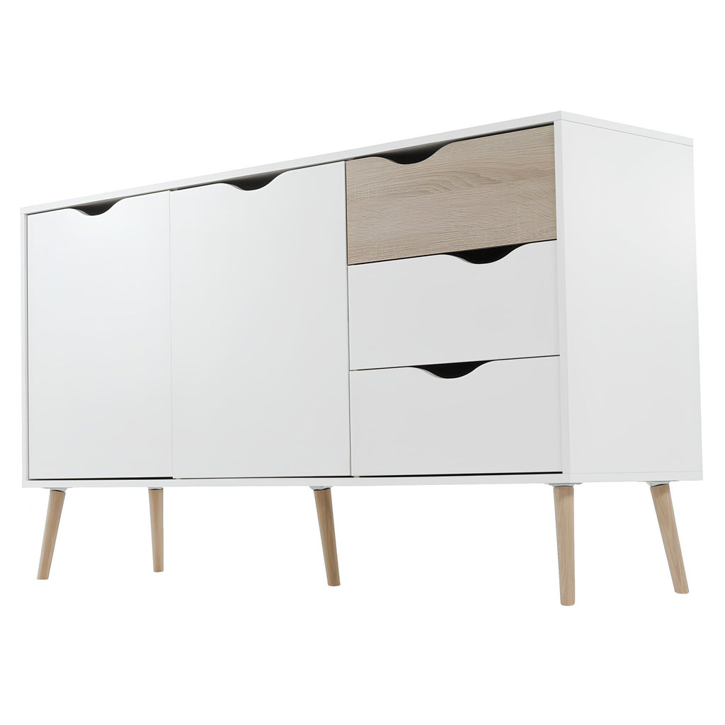 Comoda OSLO, stejar sonoma / alb