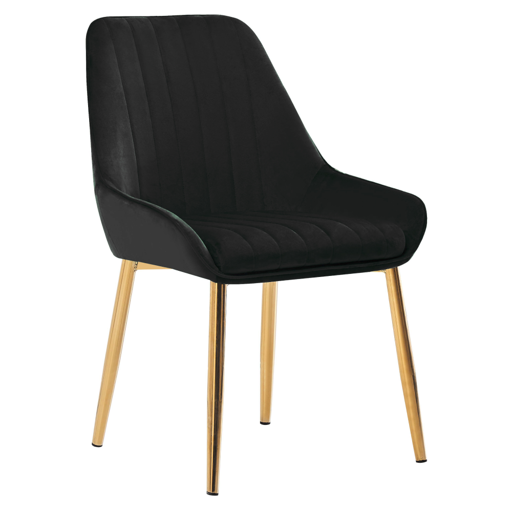 Scaun PERLIA, negru / auriu