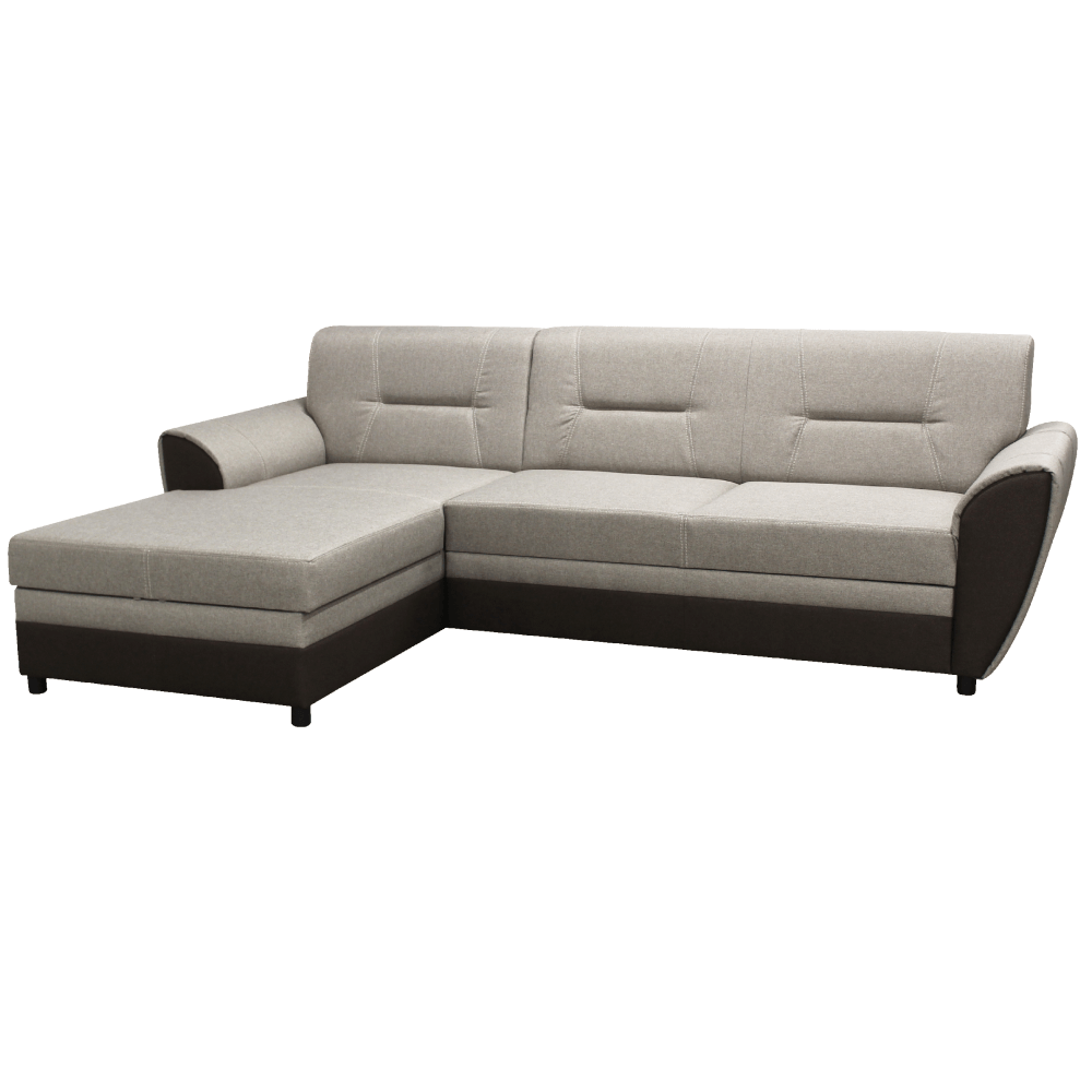 Set canapea extensibila SEVARD ROH, maro/gri-bej taupe, stanga