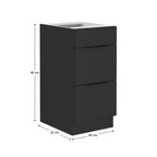 Dulap bucatarie modular SIBER 40 D 3S BB, vedere 3