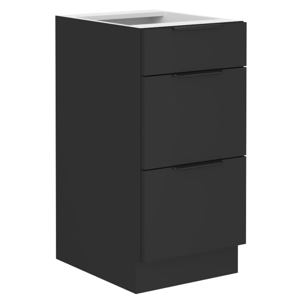 Dulap inferior SIBER 40 D 3S BB, negru