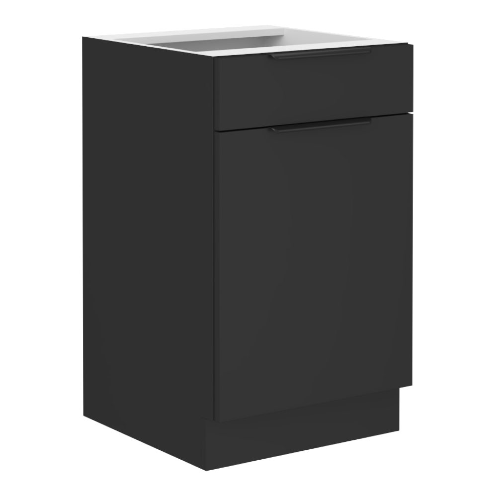 Dulap inferior SIBER 50 D 1F 1S BB, negru