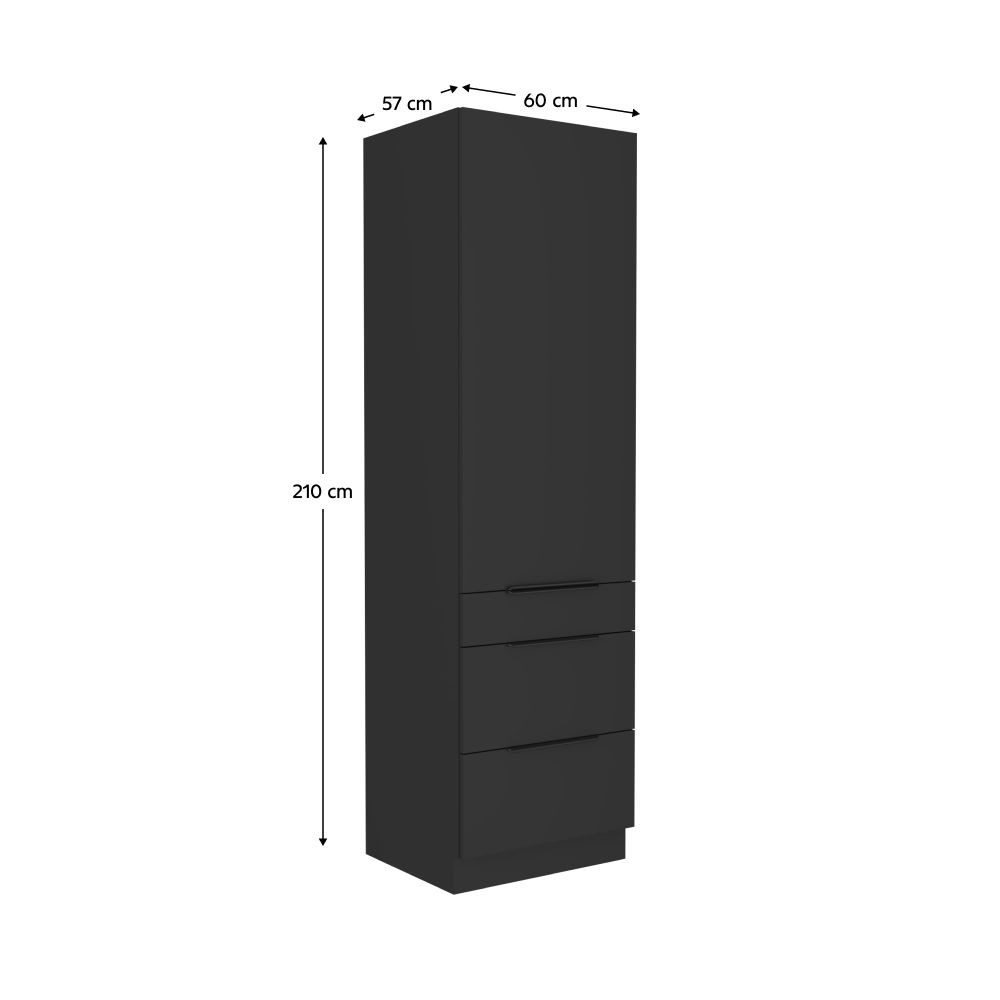Dulap bucatarie modular SIBER 60 DKS-210 3S1F, vedere 3