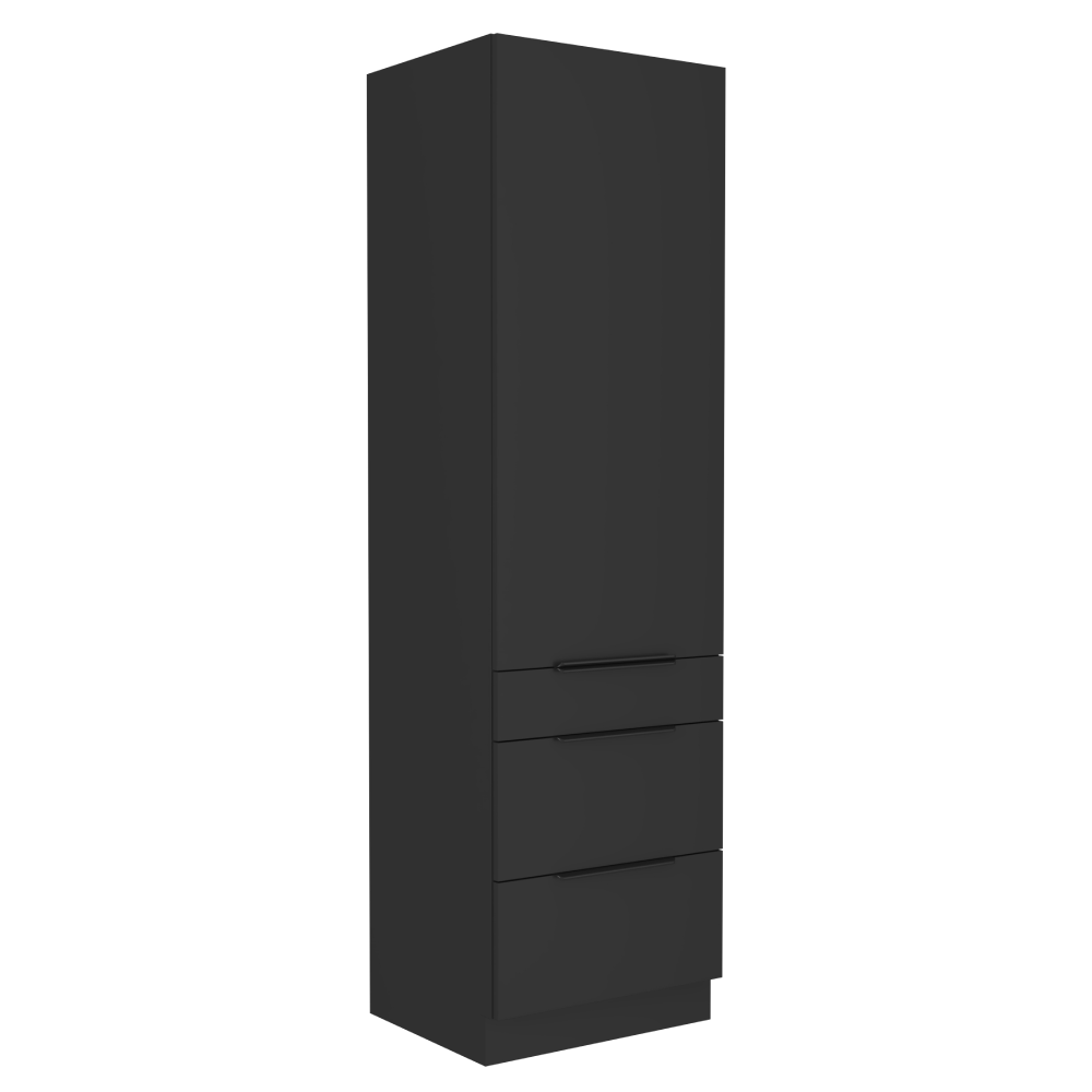 Dulap inalt SIBER 60 DKS-210 3S1F, negru