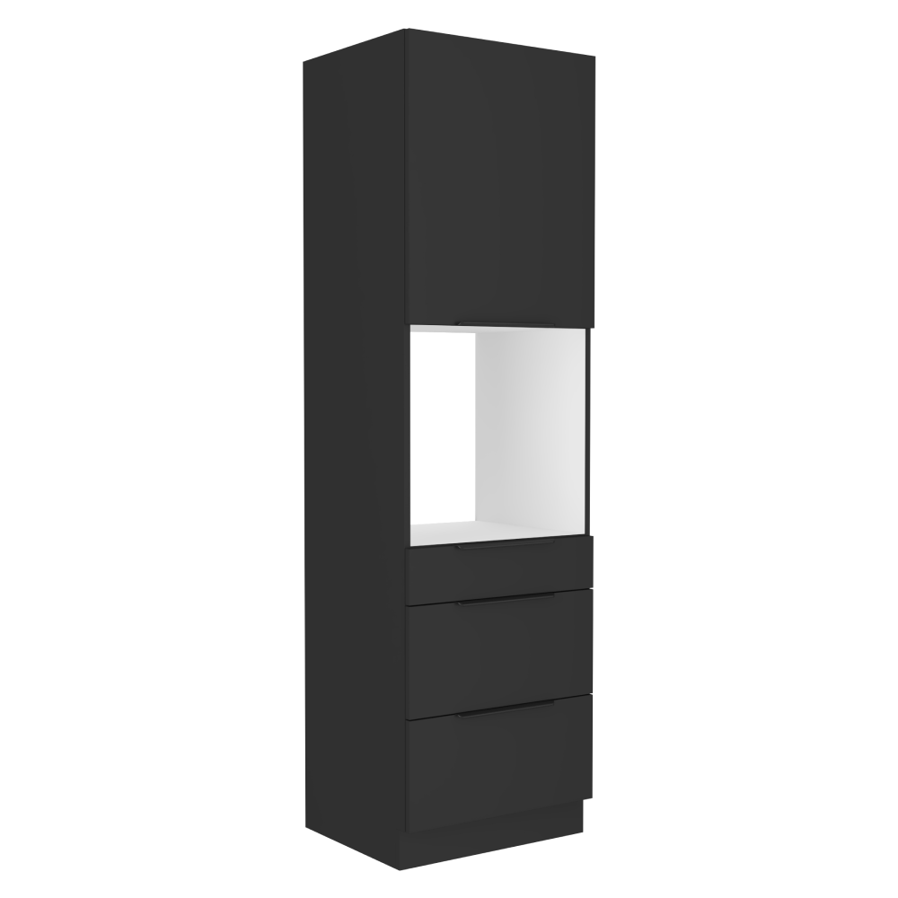 Dulap inalt pentru cuptor incorporabil SIBER 60 DPS-210 3S1F, negru