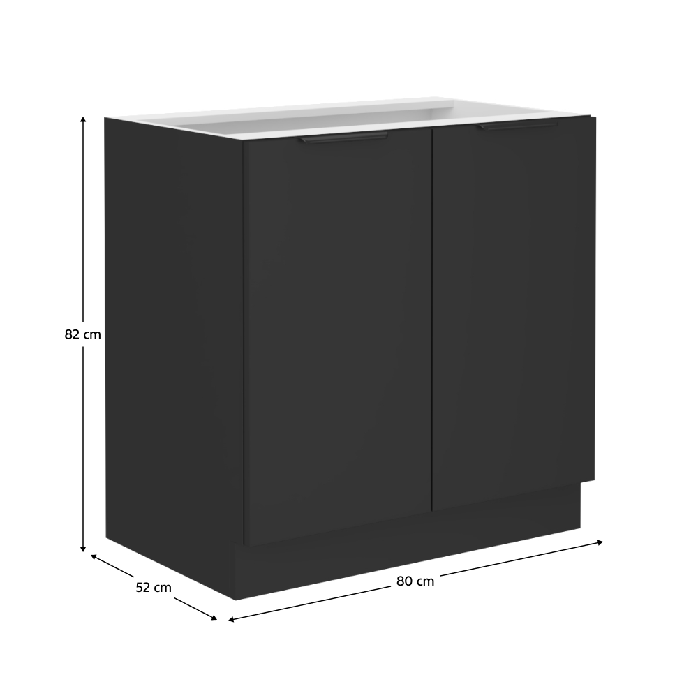 Dulap bucatarie modular SIBER 80 D 2F BB, vedere 3