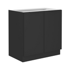 Dulap inferior SIBER 80 D 2F BB, negru
