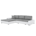 Coltar TONIKS, piele ecologica/alb/material gri melir
