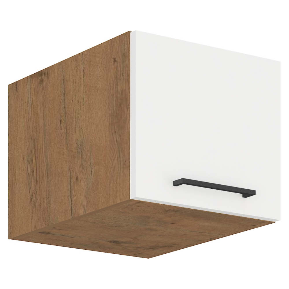 Cabinet superior VEGA 40 NAGU-36 1F, stejar Lancelot/alb extra lucios HG