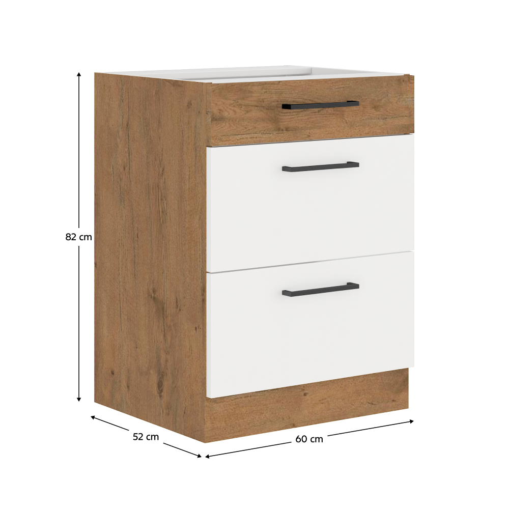 Dulap bucatarie modular VEGA D60 3S BB, vedere 3