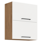 Cabinet superior VEGA 60 GU-72 2F, stejar Lancelot/alb extra lucios HG