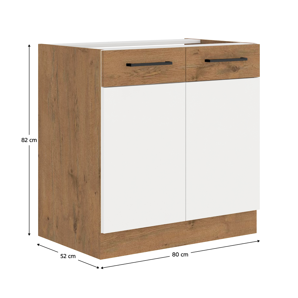 Dulap bucatarie modular VEGA 80 D 2F BB, vedere 3