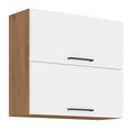 Cabinet superior VEGA 80 GU-72 2F, stejar Lancelot/alb extra lucios HG