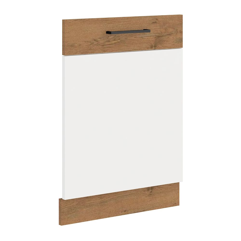 Usa pentru masina de spalat vase incorporata VEGA ZM 713x596, stejar Lancelot/alb extra lucios HG