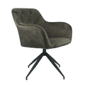 Scaun pivotant VELEZA NEW, tesatura de catifea maro/negru