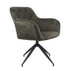 Scaun pivotant VELEZA NEW, tesatura de catifea maro/negru