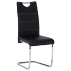 Scaun dining ABIRA NEW, negru/cusaturi deschise la culoare