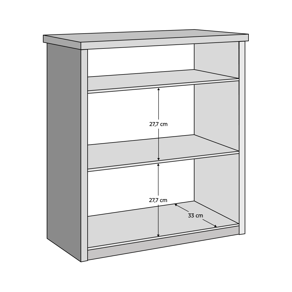 Comoda ADAPO, antracit / stejar