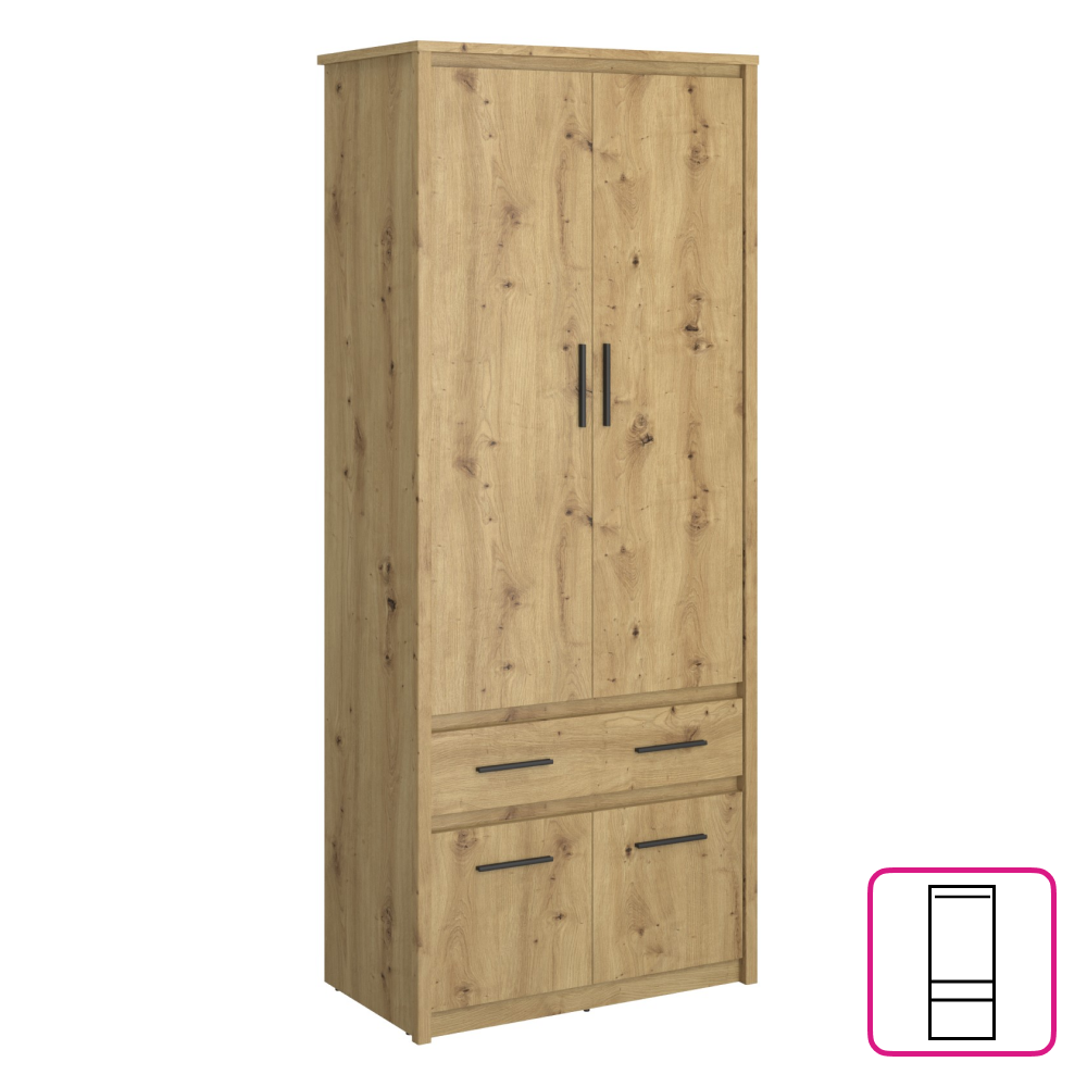 Dulap 4D1S/50 AIRON, stejar Artisan