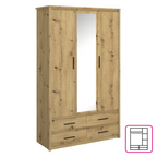 Dulap cu oglinda 3D4S AIRON, stejar Artisan