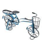 Ghiveci RETRO in forma de bicicleta ALBO, negru/albastru