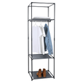 Dulap ALBUS, metal/tesatura, negru