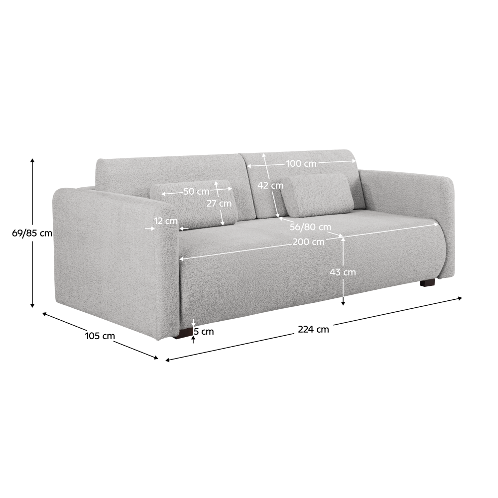 Canapea extensibila ALIBA, vedere 3