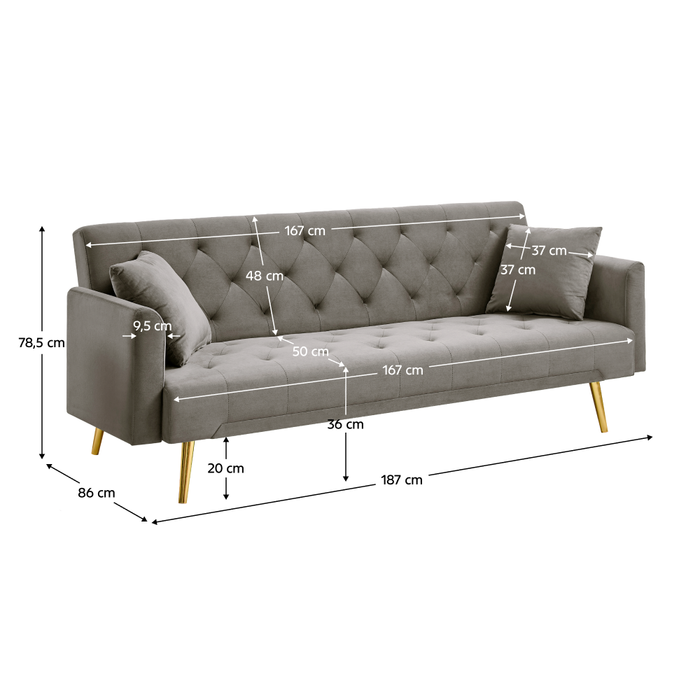 Canapea extensibila ALISIA, vedere 3
