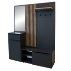 Mobilier hol ALIVA, antracit lucios / stejar artisan