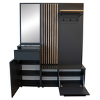 Mobilier hol ALIVA, antracit lucios / stejar artisan