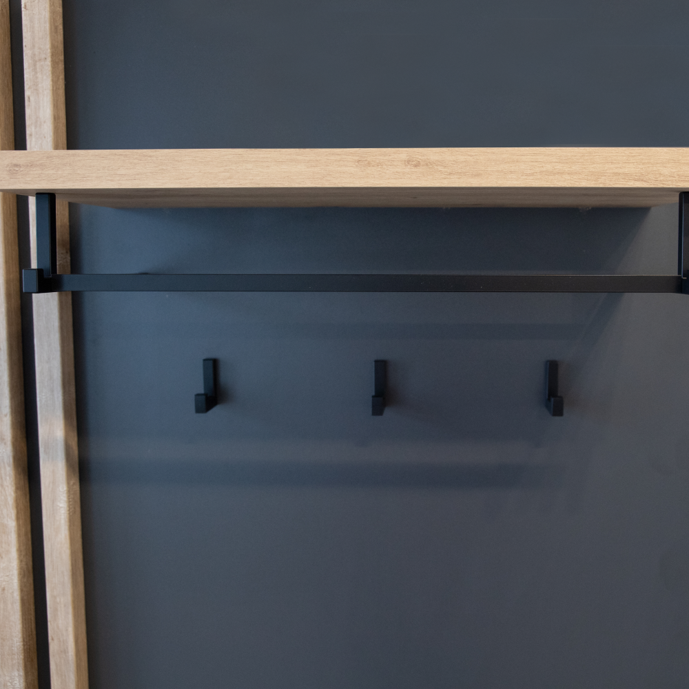 Mobilier hol ALIVA, antracit lucios / stejar artisan