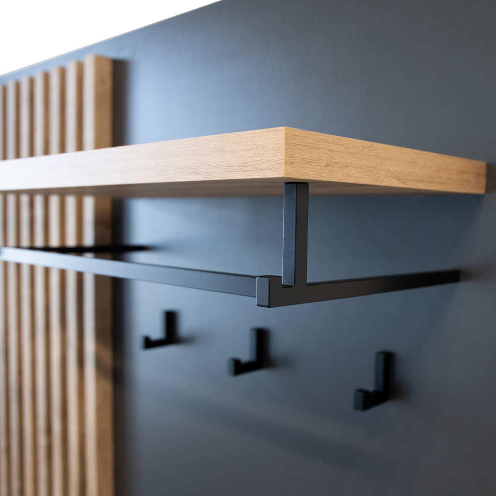 Mobilier hol ALIVA, antracit lucios / stejar artisan